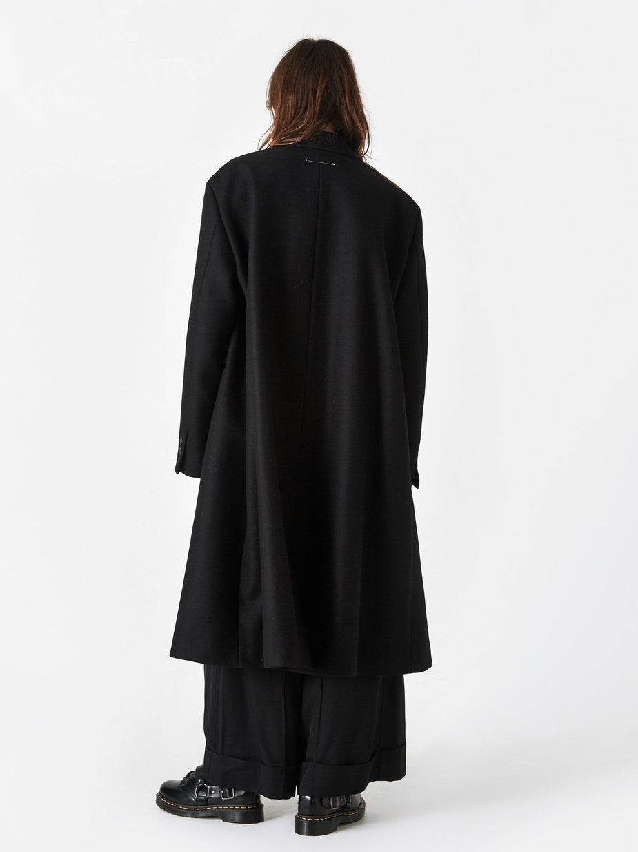 MM6 Maison Margiela MM6 Maison Margiela Double Breasted Coat - Black - Black