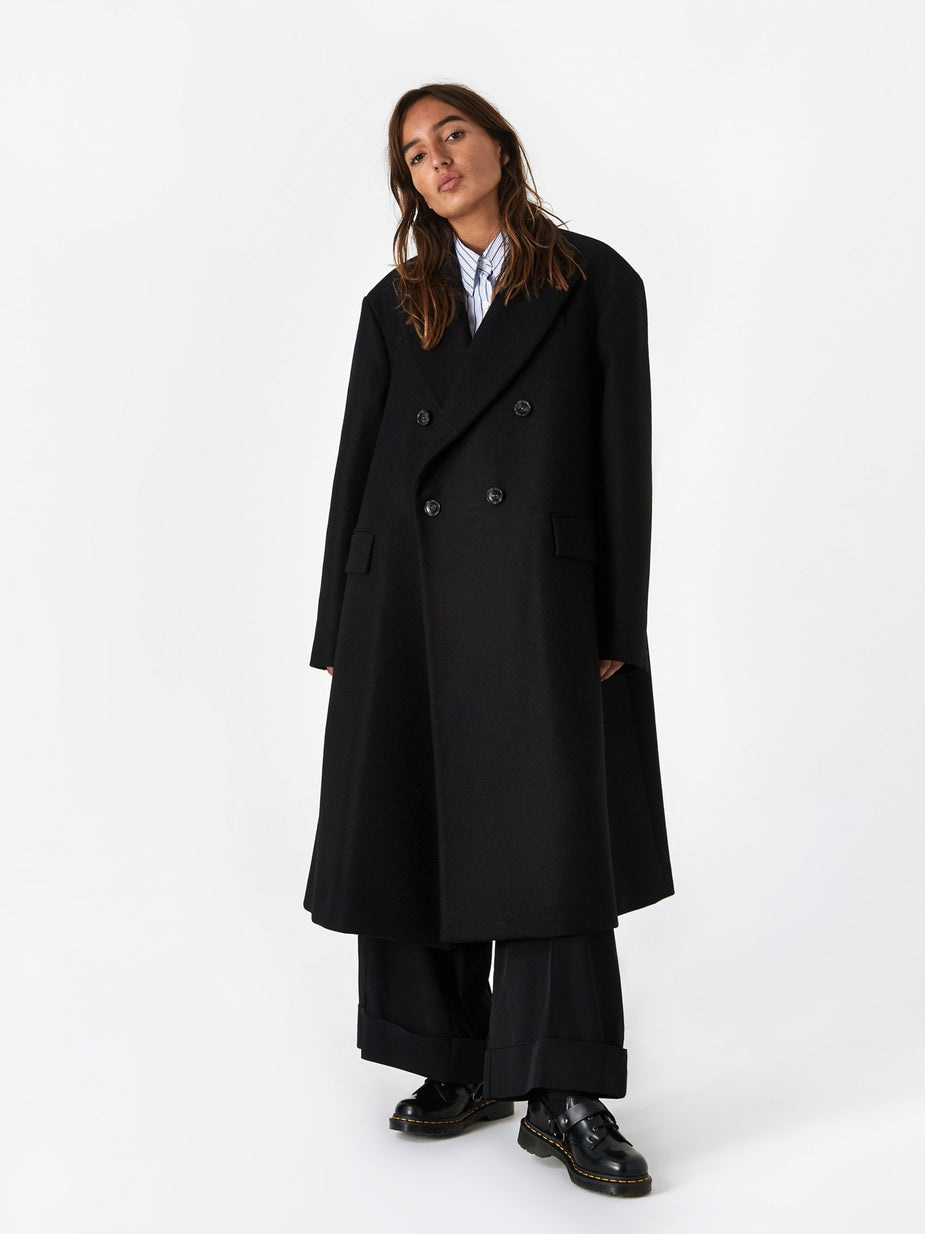 MM6 Maison Margiela MM6 Maison Margiela Double Breasted Coat - Black - Black