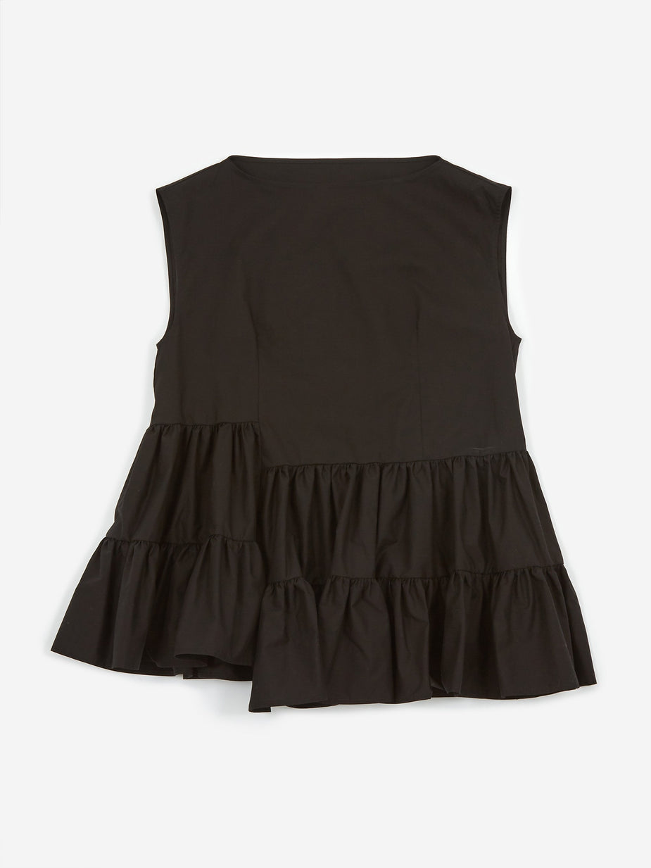 MM6 Maison Margiela MM6 Maison Margiela Frill Top - Black - Black