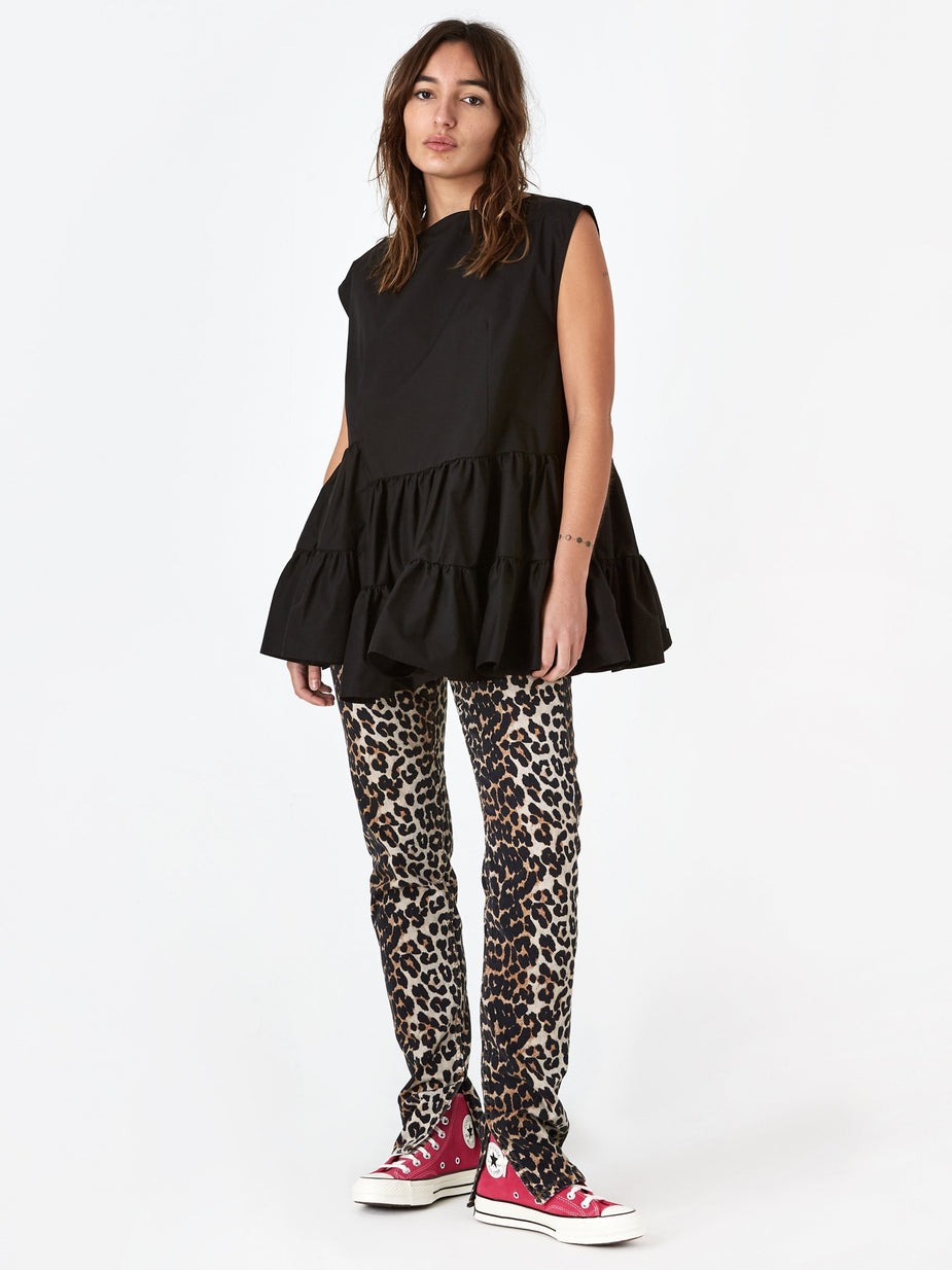 MM6 Maison Margiela MM6 Maison Margiela Frill Top - Black - Black