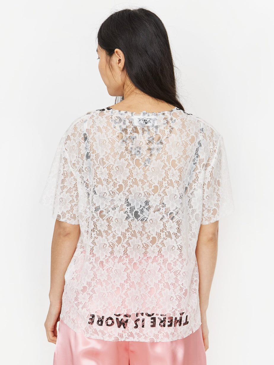 MM6 Maison Margiela MM6 Maison Margiela Jacquard Lace Printed Shirt - Off White - White