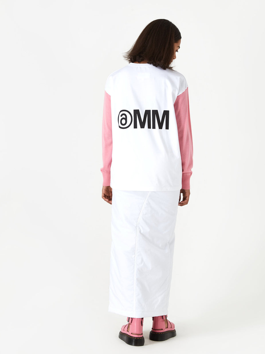 MM6 Maison Margiela MM6 Maison Margiela Knitted Sleeve Top - Pink - Pink