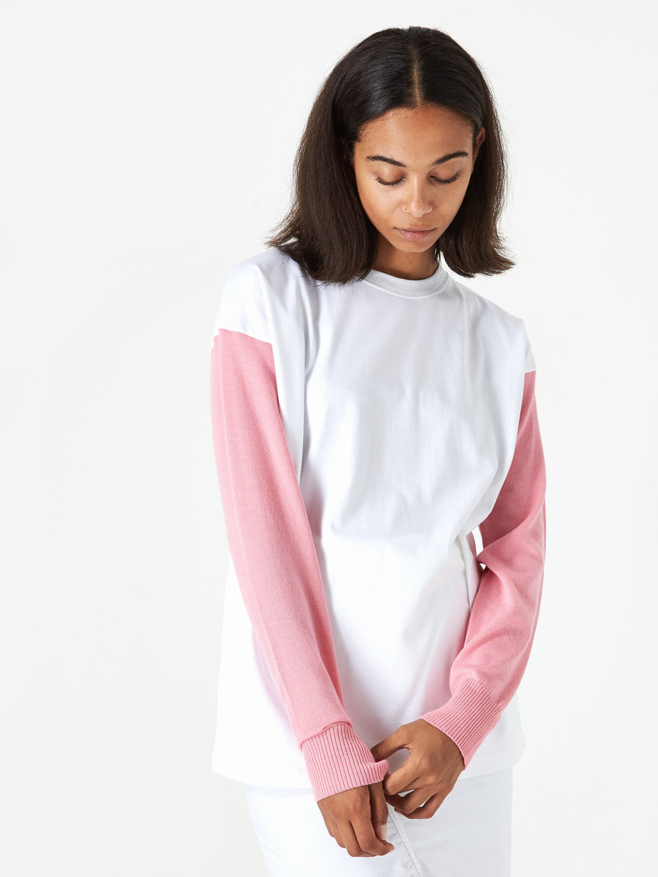 MM6 Maison Margiela MM6 Maison Margiela Knitted Sleeve Top - Pink - Pink