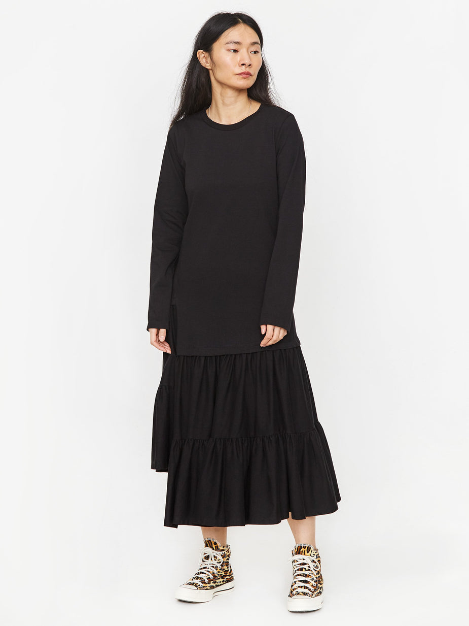 MM6 Maison Margiela MM6 Maison Margiela Long Frill Dress - Black - Black