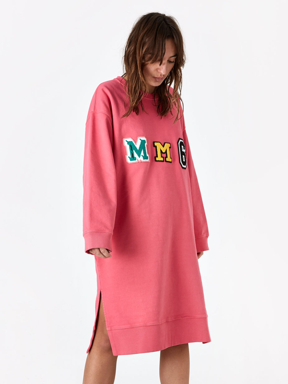 MM6 Maison Margiela MM6 Maison Margiela Oversized Sweatshirt Dress - Barbie Pink - Pink