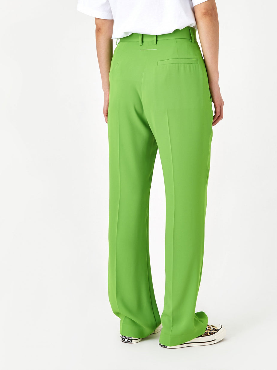 MM6 Maison Margiela MM6 Maison Margiela Pleat Front Trouser - Apple Green - Green