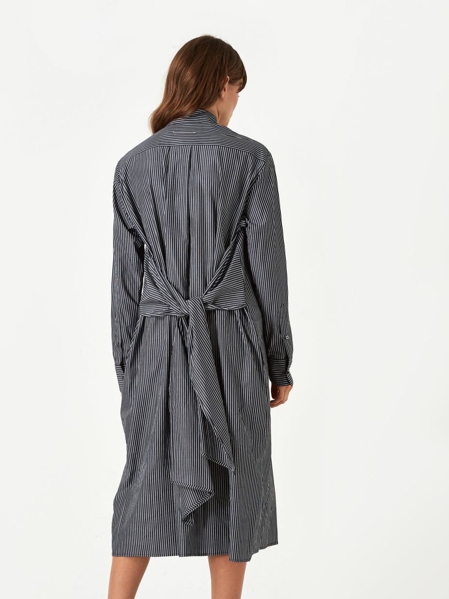 MM6 Maison Margiela MM6 Maison Margiela Shirt Dress - Black/White Stripe - Black