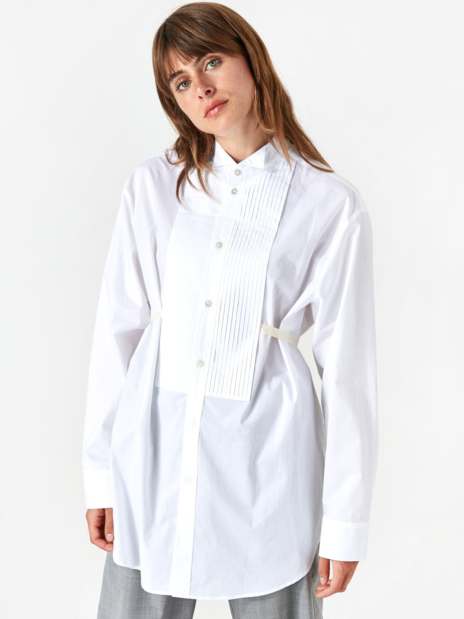 MM6 Maison Margiela MM6 Maison Margiela Pleat Front Shirt - White - White