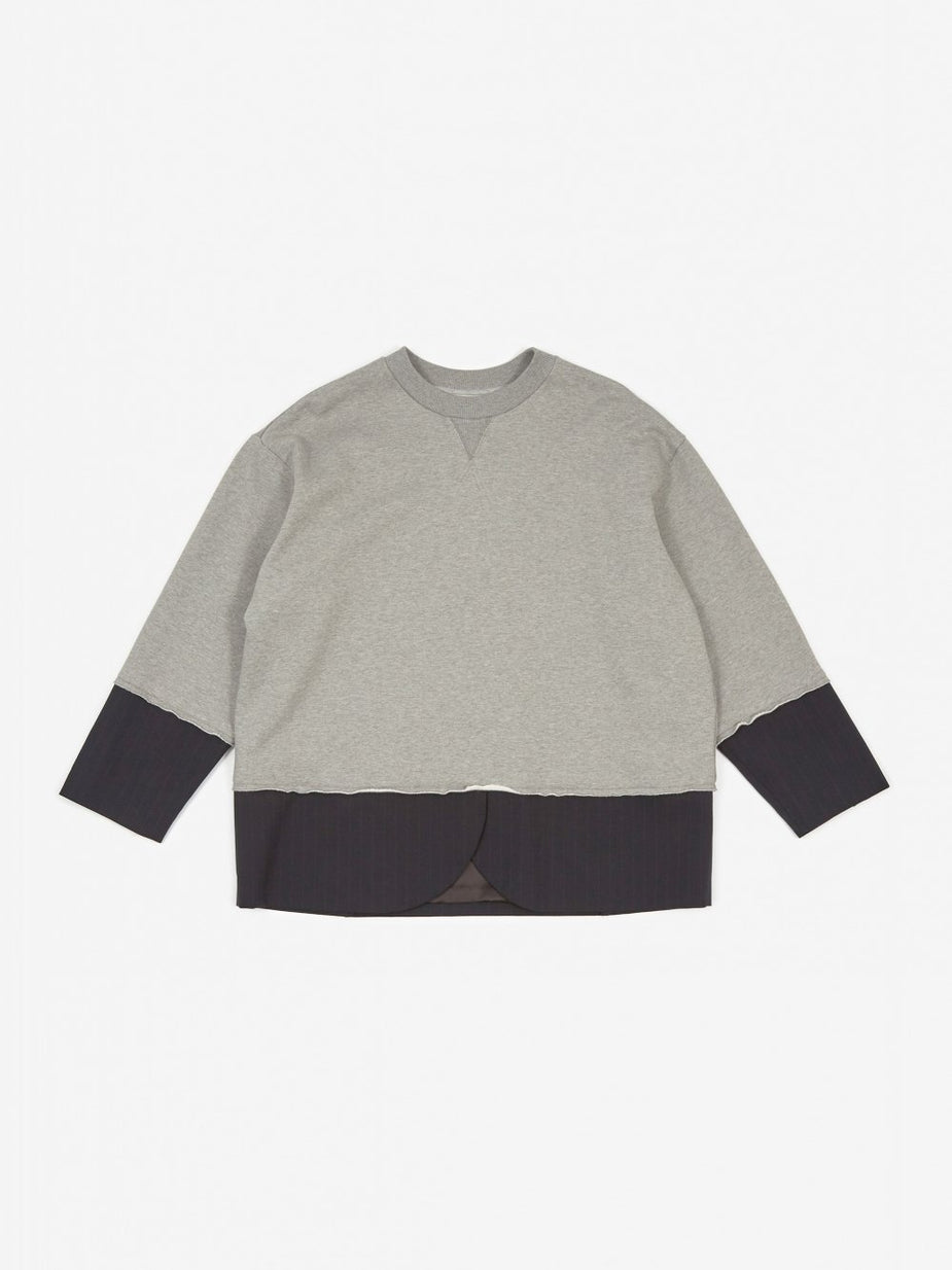 MM6 Maison Margiela MM6 Maison Margiela 2 in 1 Sweatshirt - Grey Melange - Grey