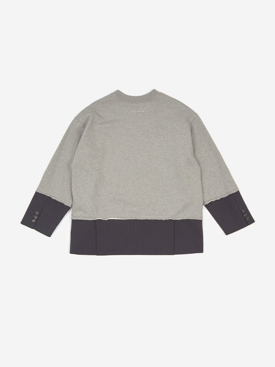 MM6 Maison Margiela MM6 Maison Margiela 2 in 1 Sweatshirt - Grey Melange - Grey