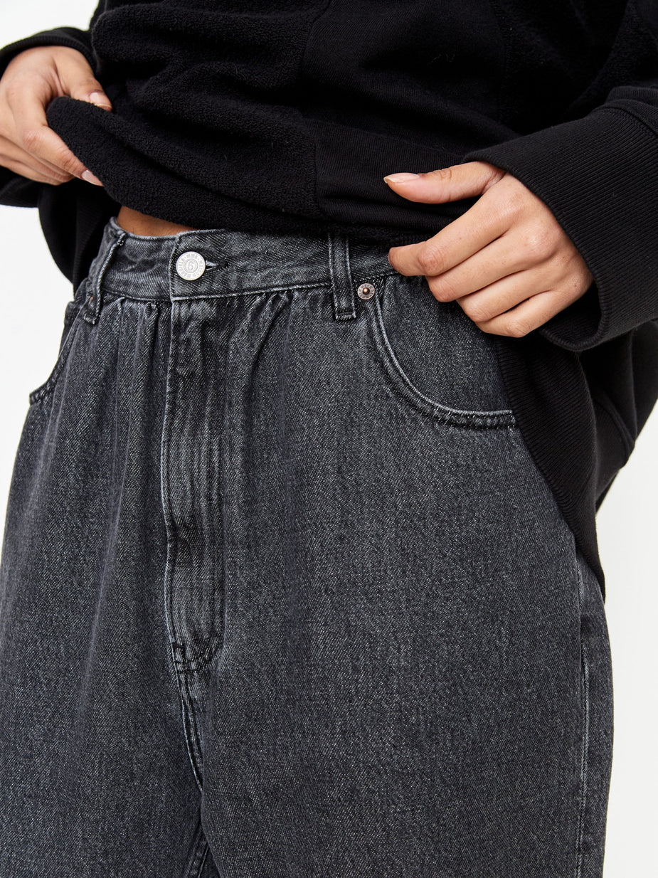 MM6 Maison Margiela MM6 Maison Margiela Tapered Denim Jean - Black Stone Wash - Black