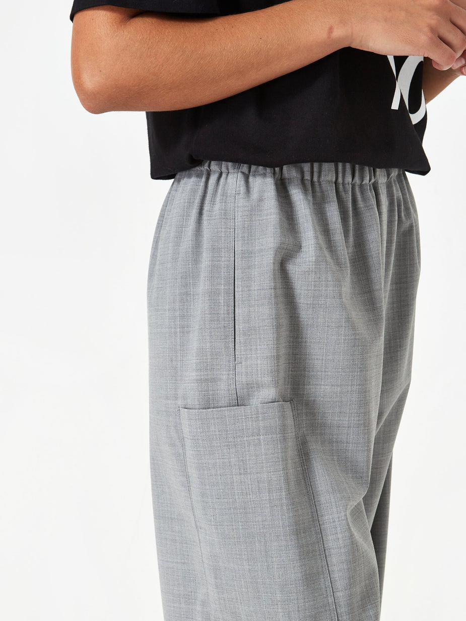 MM6 Maison Margiela MM6 Maison Margiela Wide Leg Trouser - Grey Melange - Grey