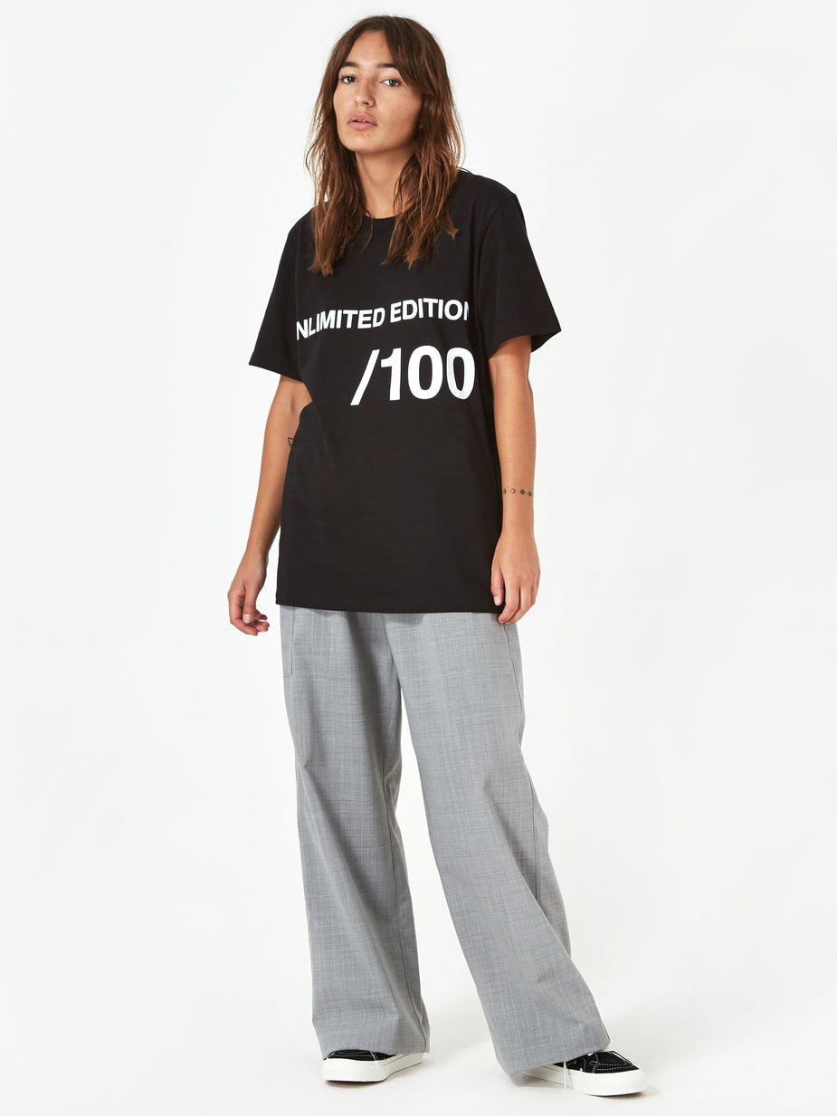 MM6 Maison Margiela MM6 Maison Margiela Wide Leg Trouser - Grey Melange - Grey