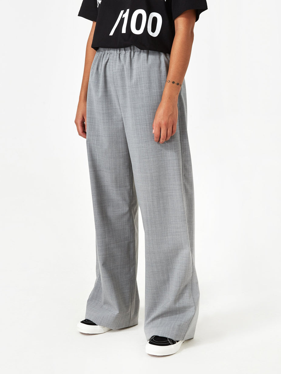 MM6 Maison Margiela MM6 Maison Margiela Wide Leg Trouser - Grey Melange - Grey
