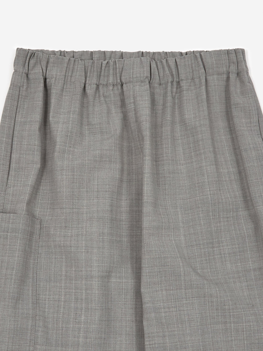 MM6 Maison Margiela MM6 Maison Margiela Wide Leg Trouser - Grey Melange - Grey
