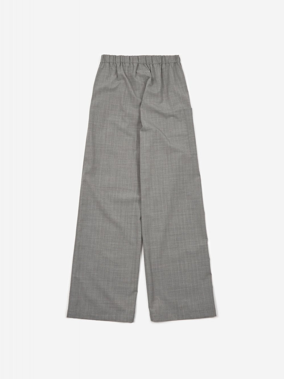 MM6 Maison Margiela MM6 Maison Margiela Wide Leg Trouser - Grey Melange - Grey