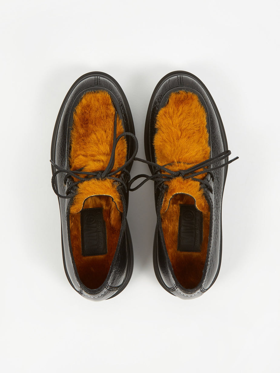 MM6 Maison Margiela MM6 Maison Margiela Fur Shoe - Black/Golden - Gold