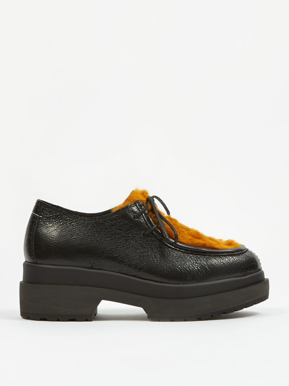 MM6 Maison Margiela MM6 Maison Margiela Fur Shoe - Black/Golden - Gold