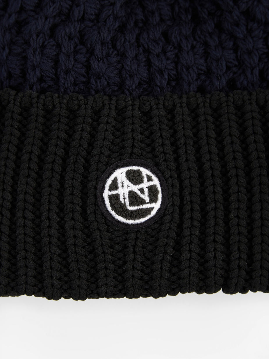 Nanamica Nanamica Beanie - Navy/Black - Black