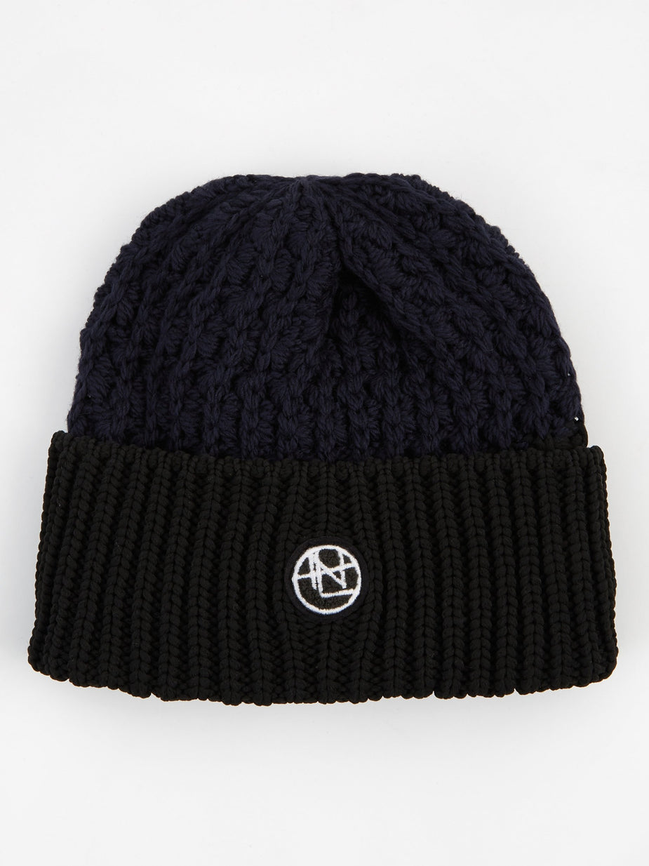 Nanamica Nanamica Beanie - Navy/Black - Black