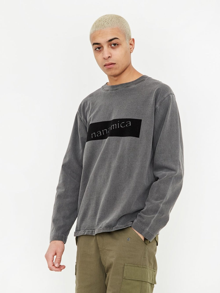 Nanamica Nanamica Graphic Longsleeve T-Shirt - Navy - Blue