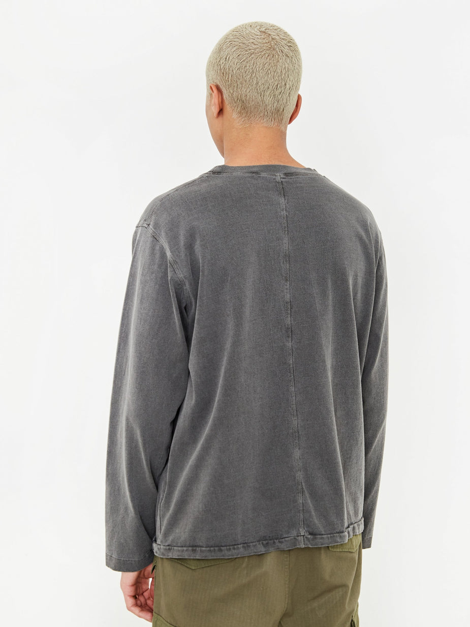 Nanamica Nanamica Graphic Longsleeve T-Shirt - Navy - Blue