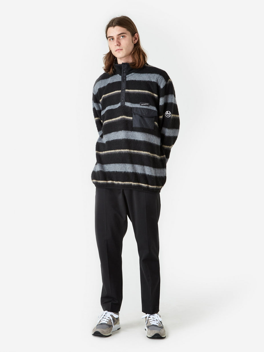 Nanamica Nanamica Nanamican Pullover Jumper - Black/Charcoal - Black