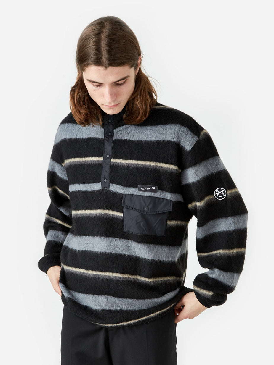 Nanamica Nanamica Nanamican Pullover Jumper - Black/Charcoal - Black