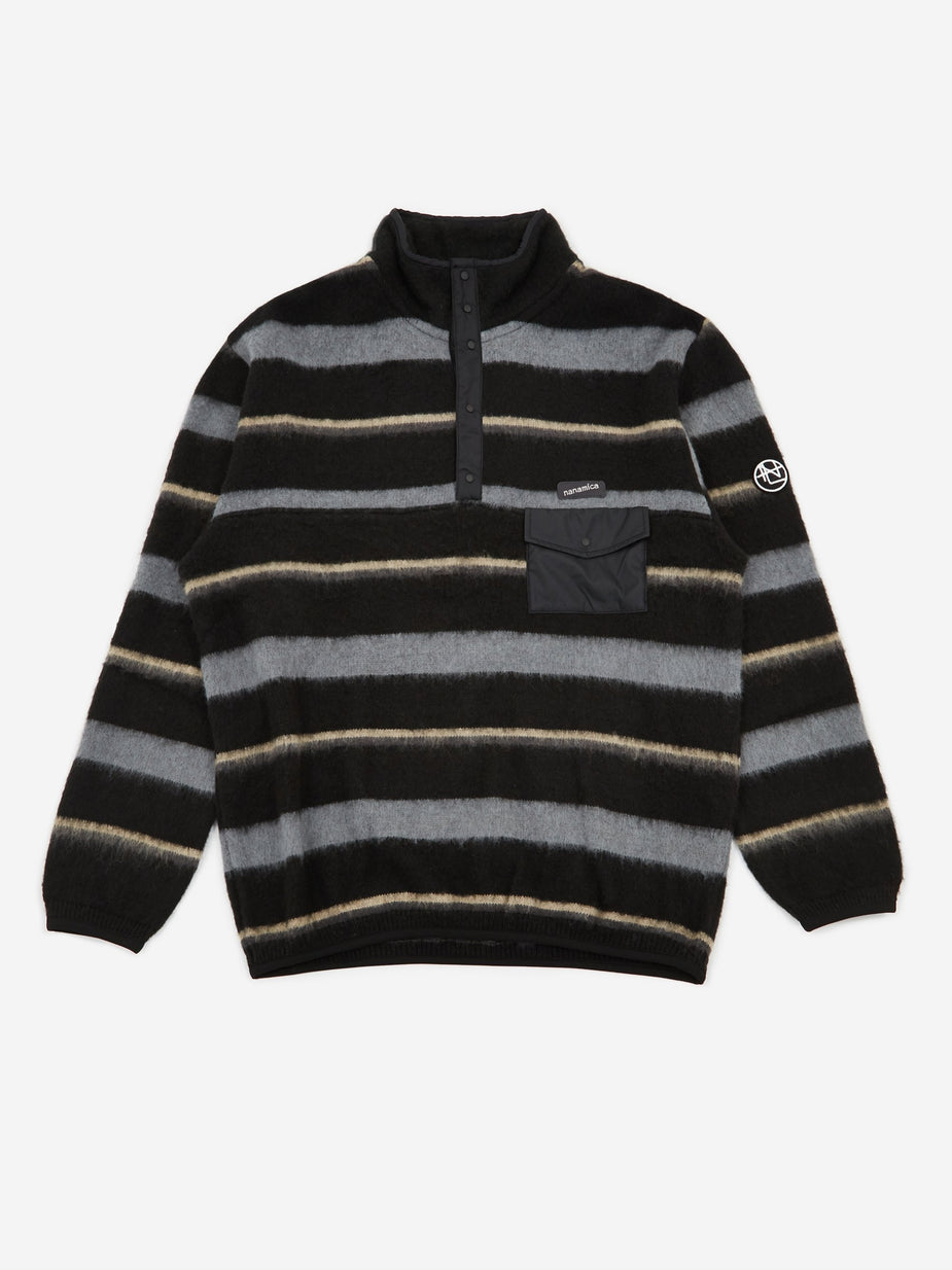 Nanamica Nanamica Nanamican Pullover Jumper - Black/Charcoal - Black