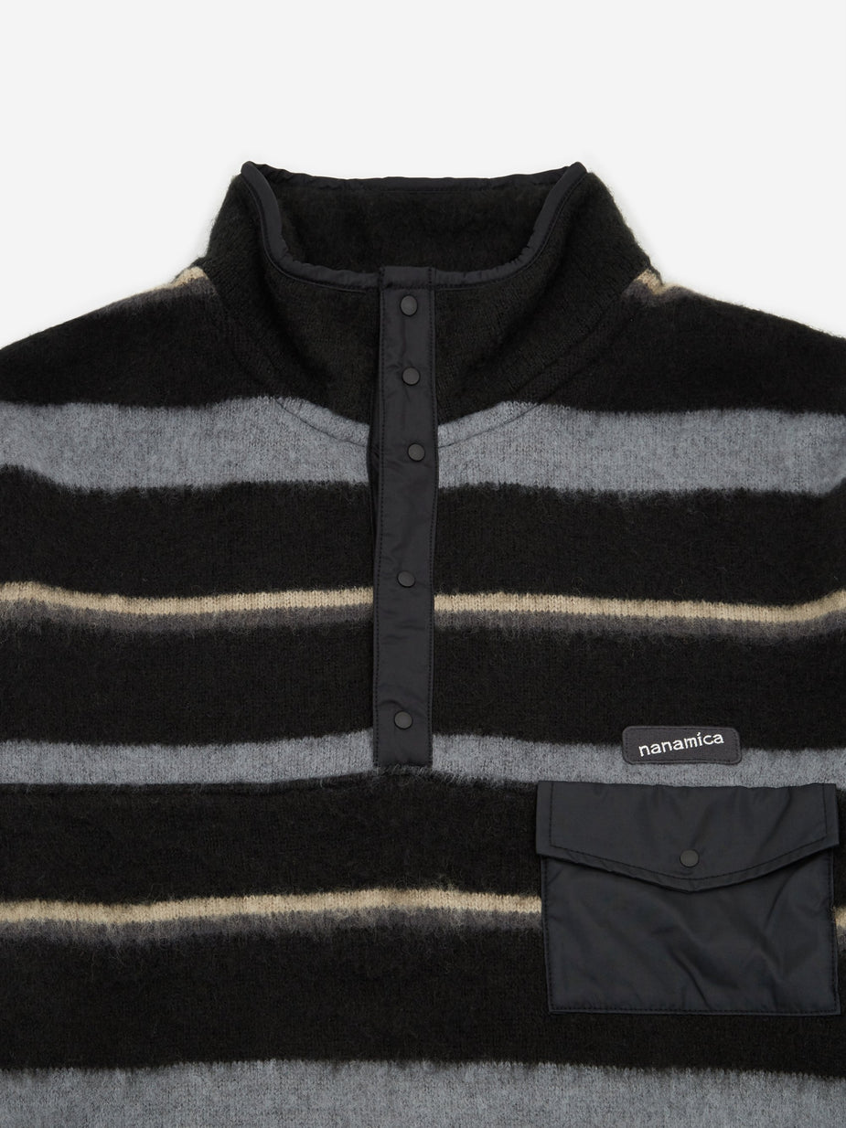 Nanamica Nanamica Nanamican Pullover Jumper - Black/Charcoal - Black