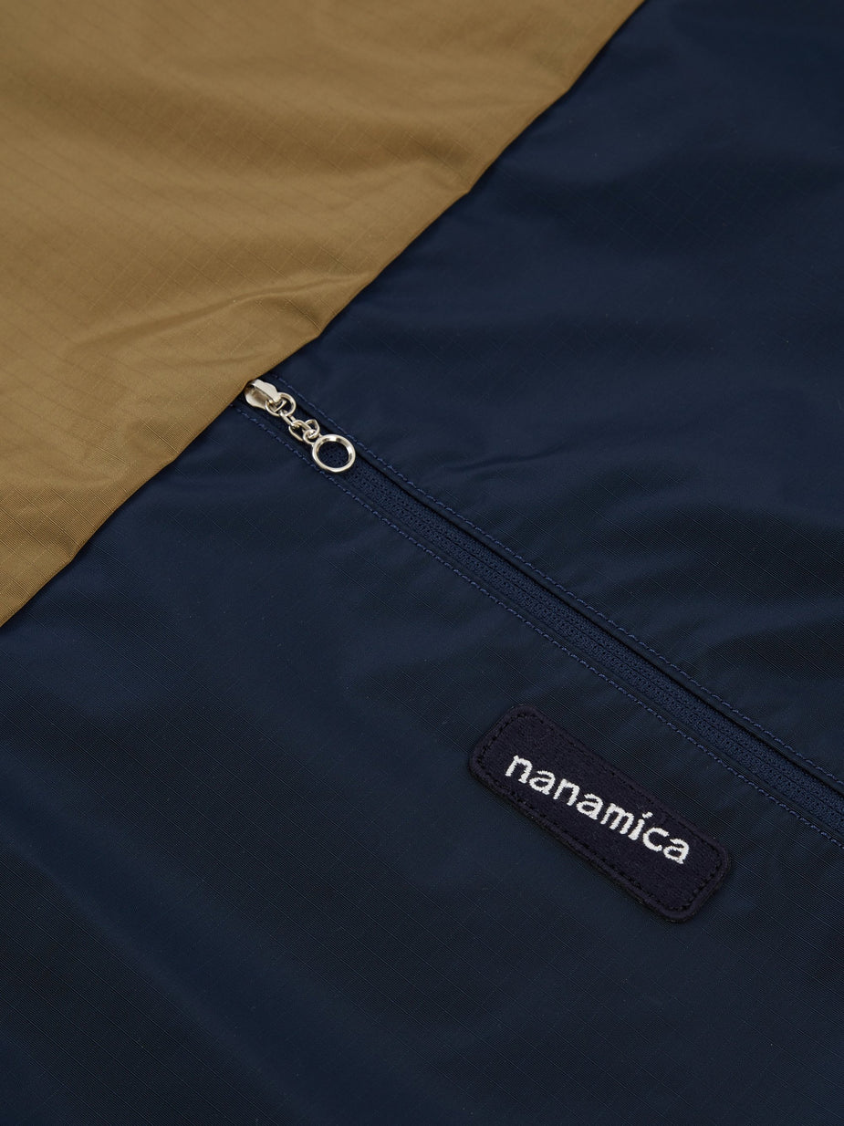 Nanamica Nanamica Nanamican Utility Shoulder Bag L - Beige/Navy - Blue