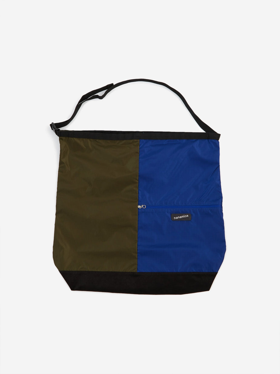 Nanamica Nanamica Nanamican Utility Shoulder Bag L - Olive/Blue - Blue