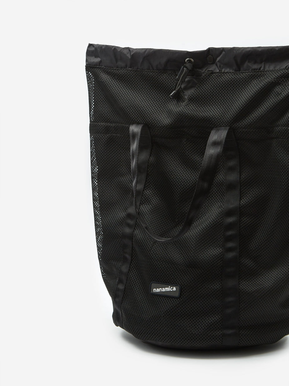 Nanamica Nanamica Packable Mesh Tote Bag - Black - Black