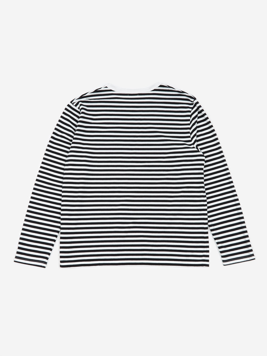 Nanamica Nanamica COOLMAX Stripe Jersey L/S T-Shirt - Black/White - Black
