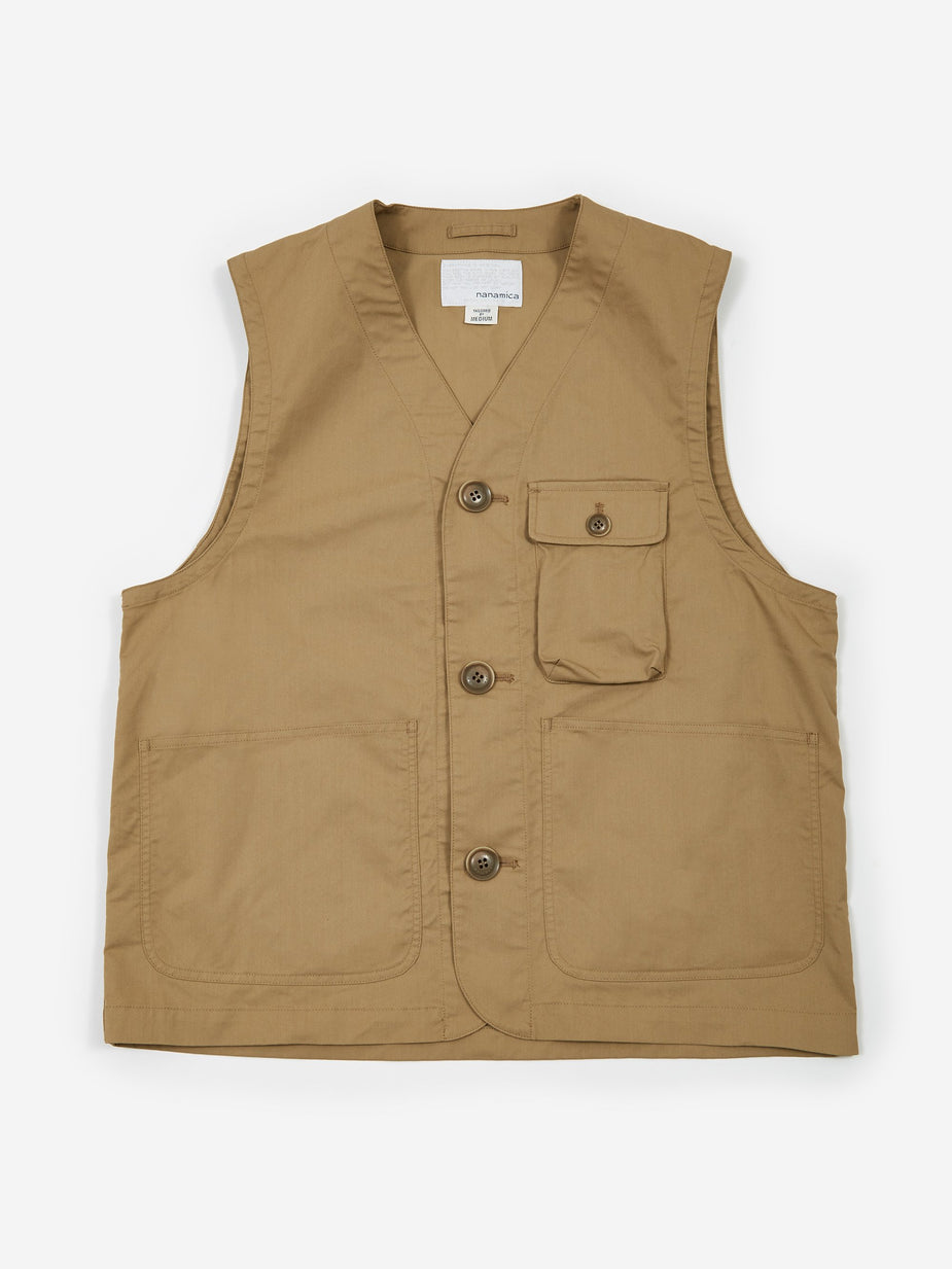 Nanamica Nanamica Dock Vest - Beige - Neutrals
