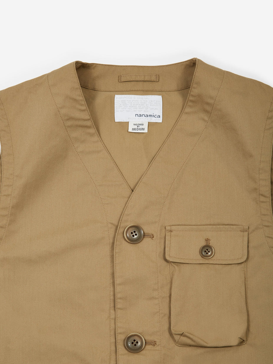 Nanamica Nanamica Dock Vest - Beige - Neutrals