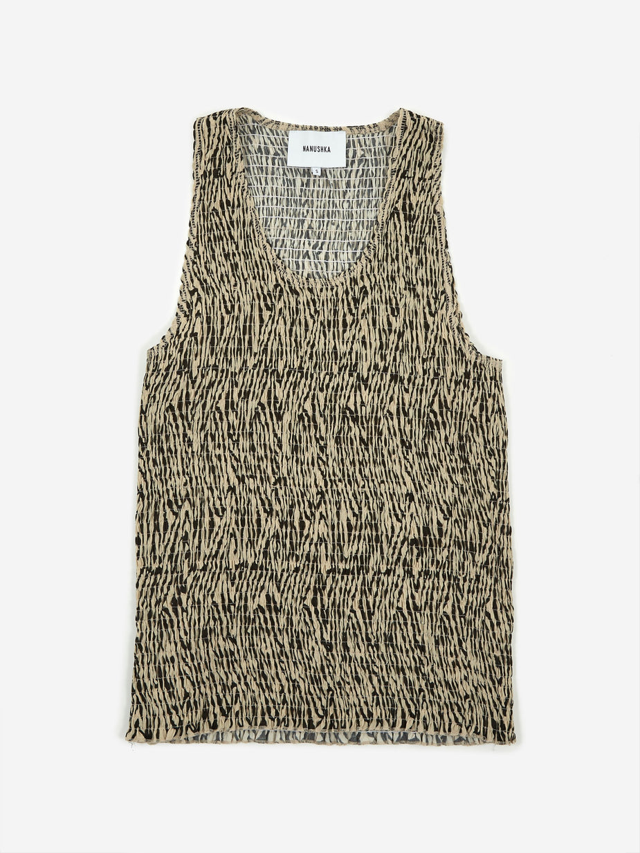 Nanushka Nanushka Antia Sleeveless Top - Zebra Block Print - Other