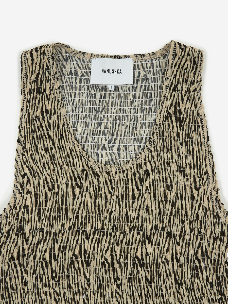 Nanushka Nanushka Antia Sleeveless Top - Zebra Block Print - Other