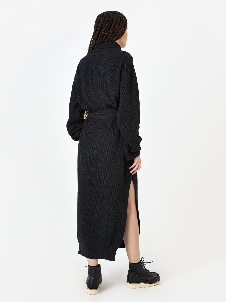 Nanushka Nanushka Canaan Rib Knit Dress - Charcoal - Grey