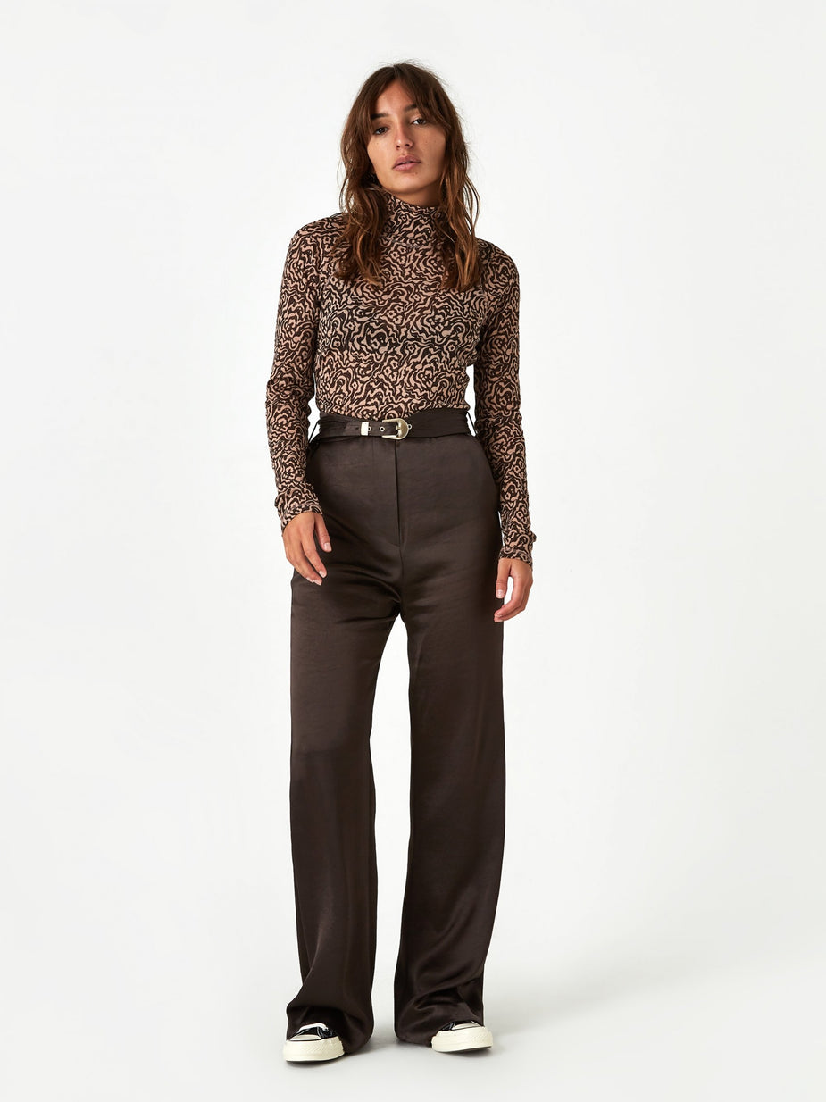 Nanushka Nanushka Kisa Satin Trouser - Espresso - Other