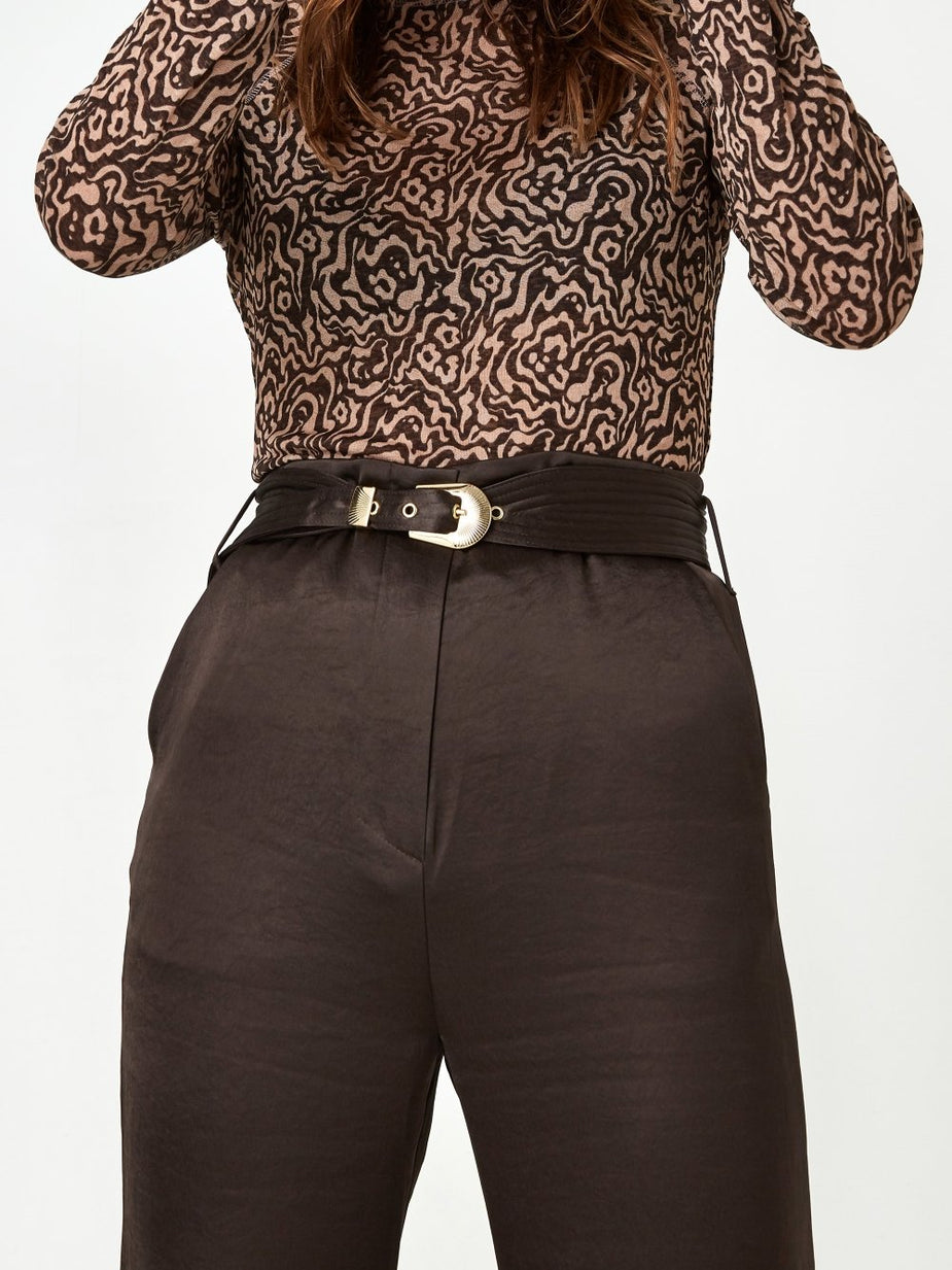 Nanushka Nanushka Kisa Satin Trouser - Espresso - Other