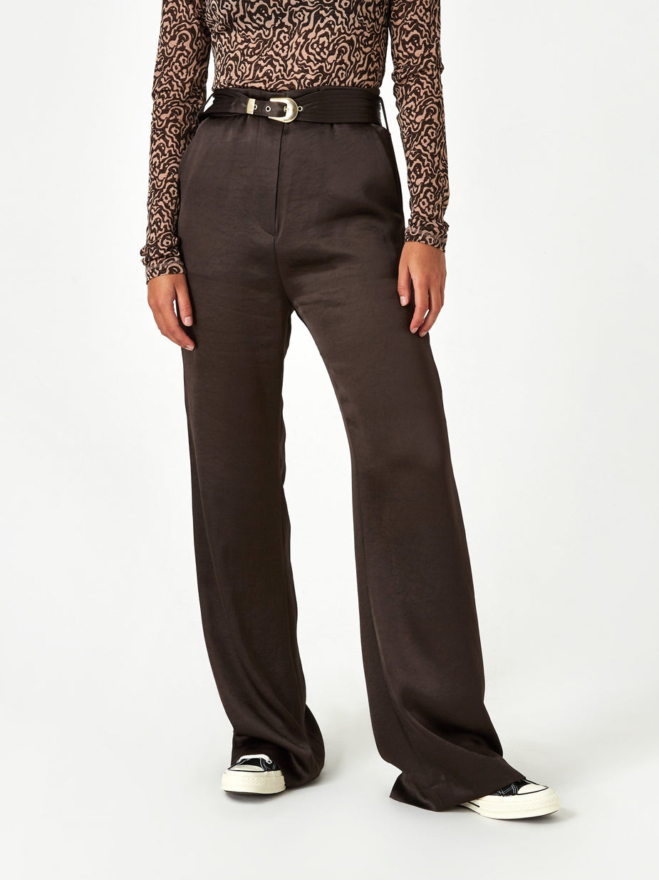 Nanushka Nanushka Kisa Satin Trouser - Espresso - Other