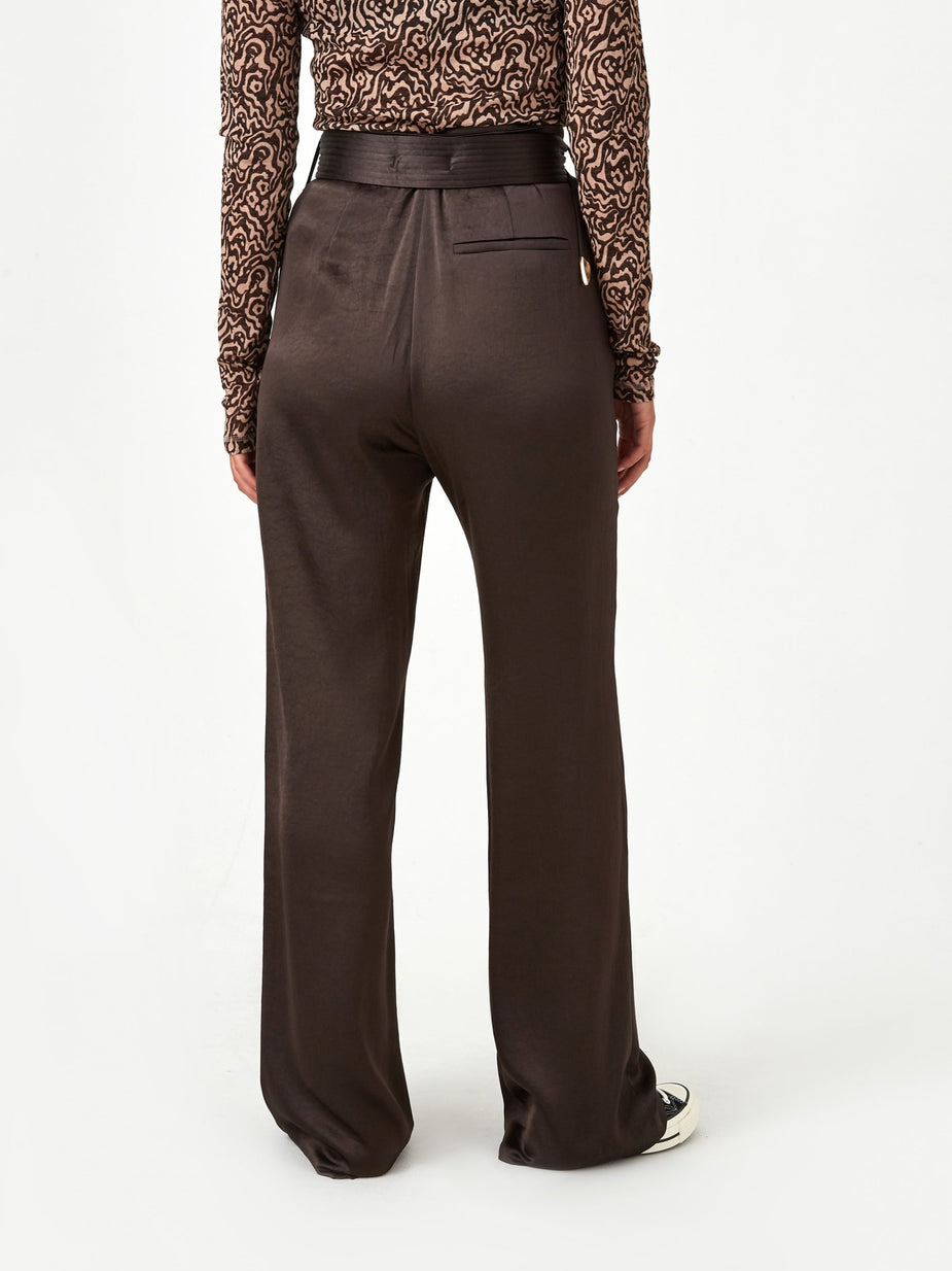 Nanushka Nanushka Kisa Satin Trouser - Espresso - Other