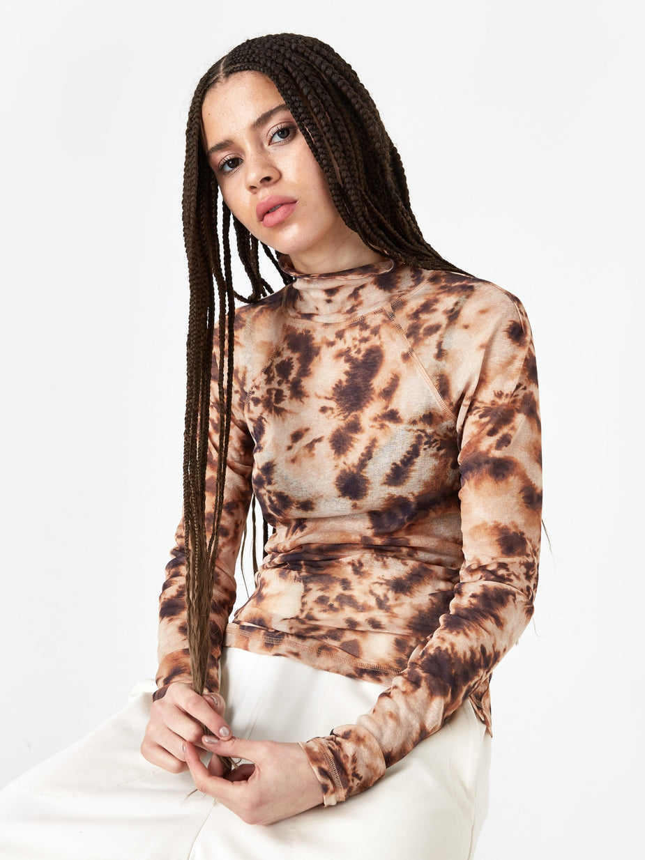 Nanushka Nanushka Madi Mesh Jersey Longsleeve Top - Tie Dye - Tie-Dye