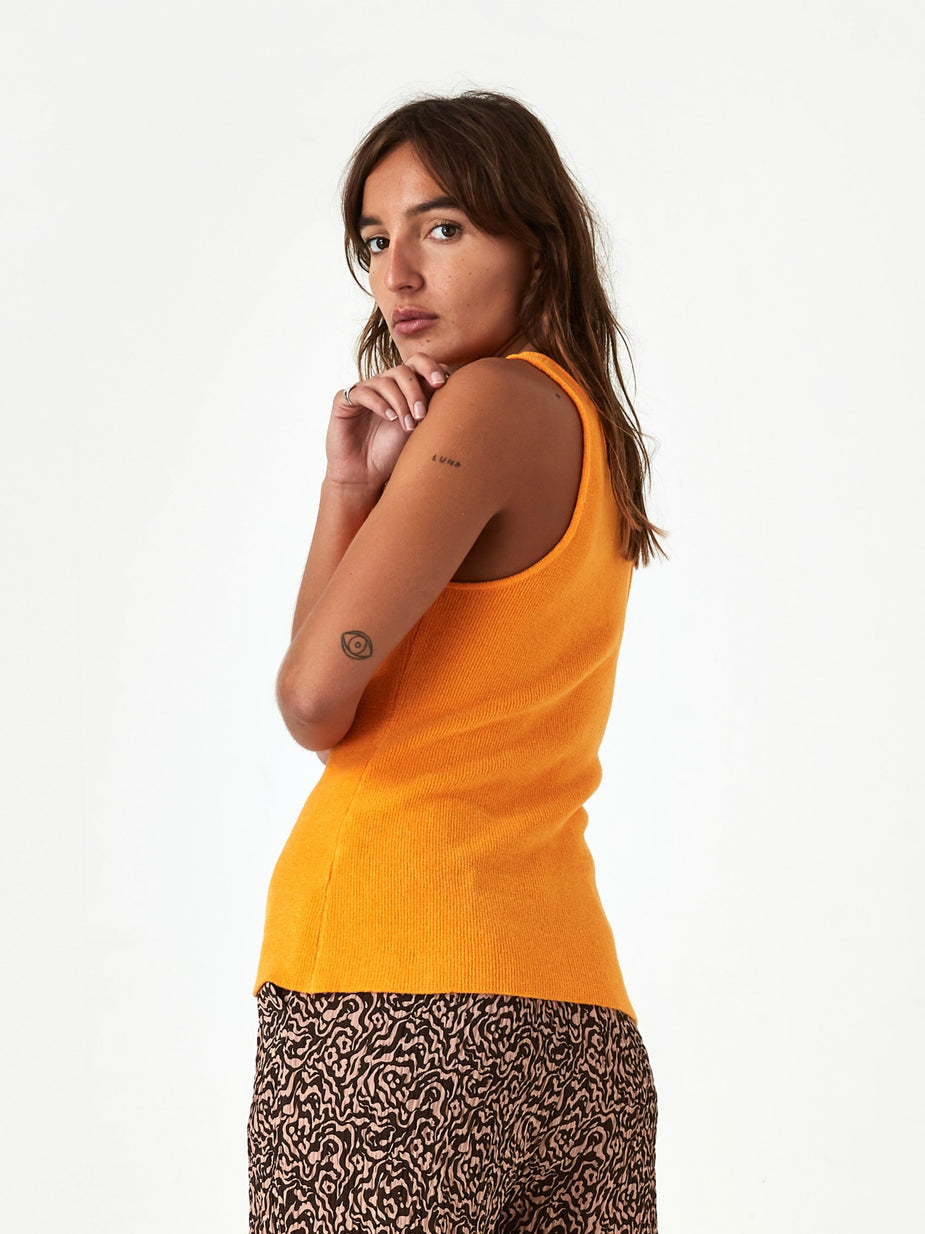 Nanushka Nanushka Mira Knit Tank - Orange - Orange