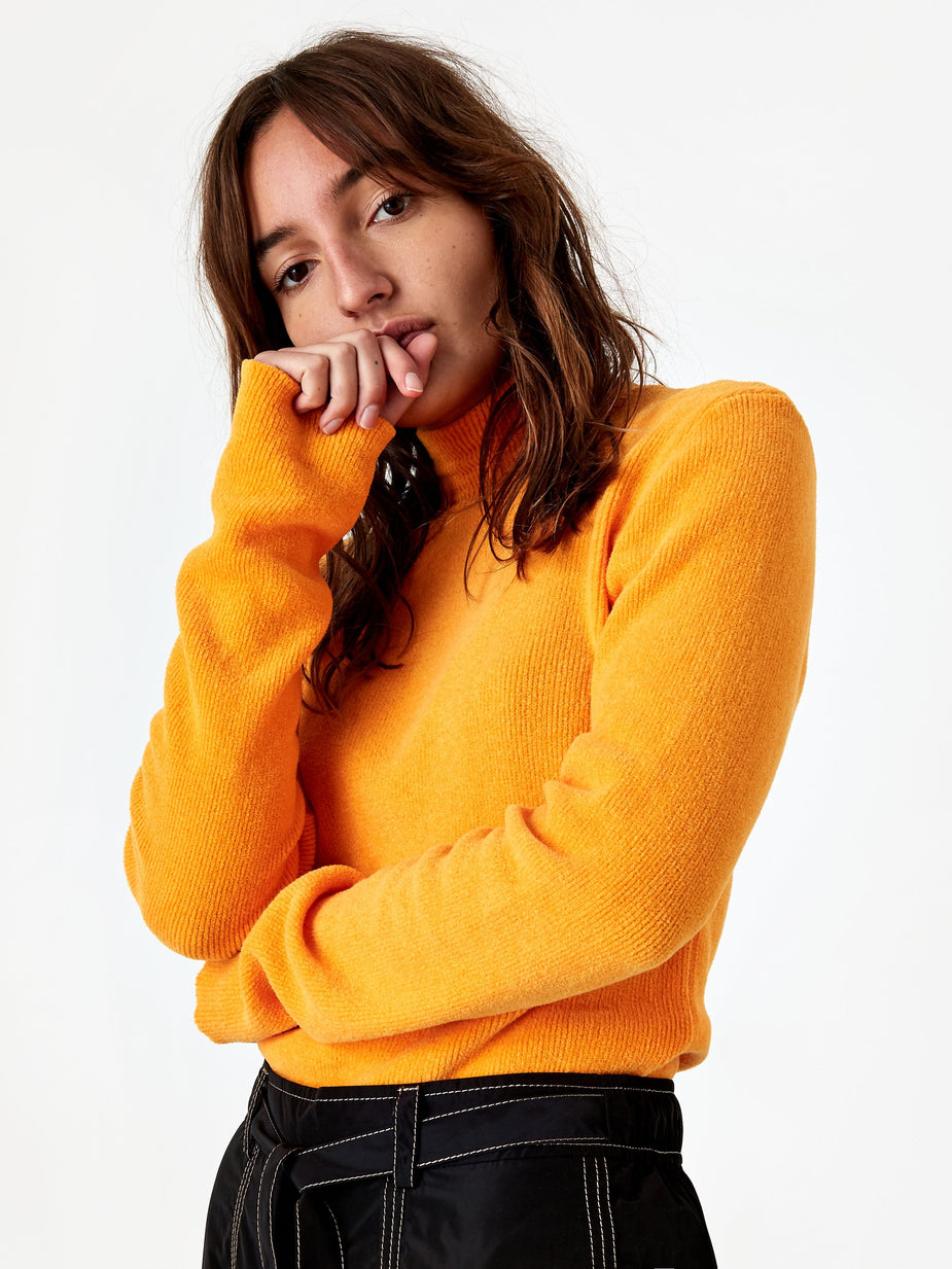 Nanushka Nanushka Niel Chenille Knit Longsleeve Top - Orange - Orange