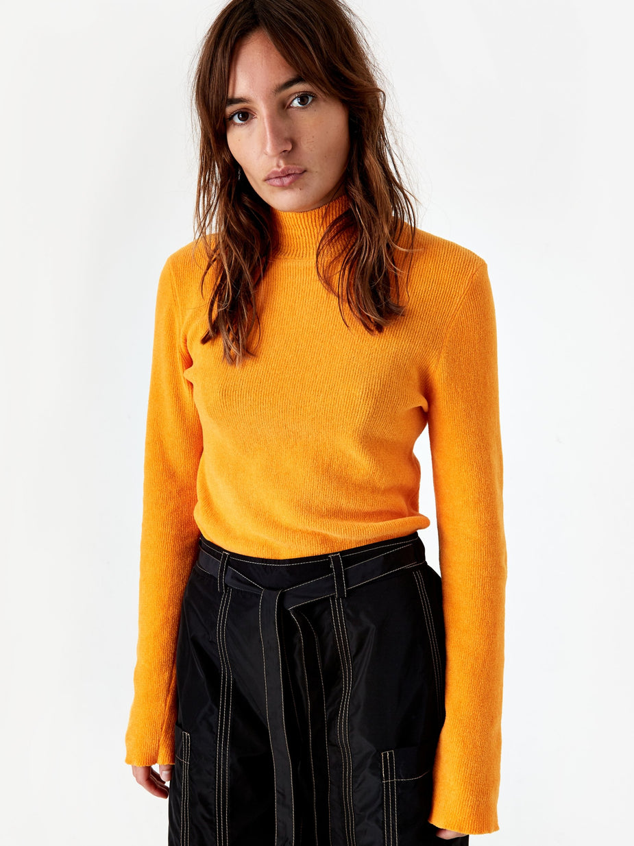 Nanushka Nanushka Niel Chenille Knit Longsleeve Top - Orange - Orange
