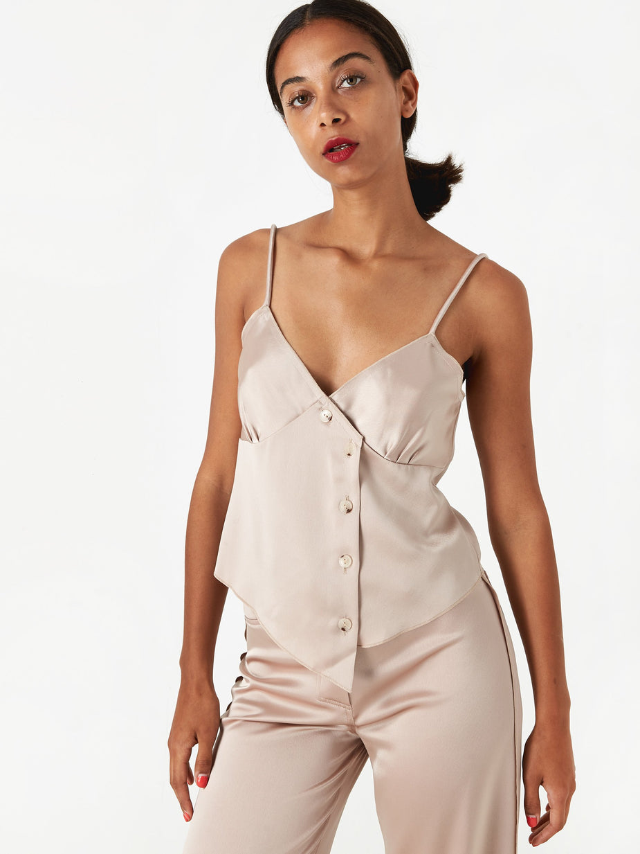 Nanushka Nanushka Abio Satin Cami Top - Himalayan Salt - Other