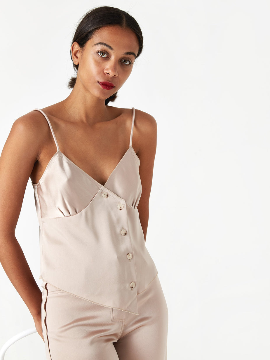 Nanushka Nanushka Abio Satin Cami Top - Himalayan Salt - Other