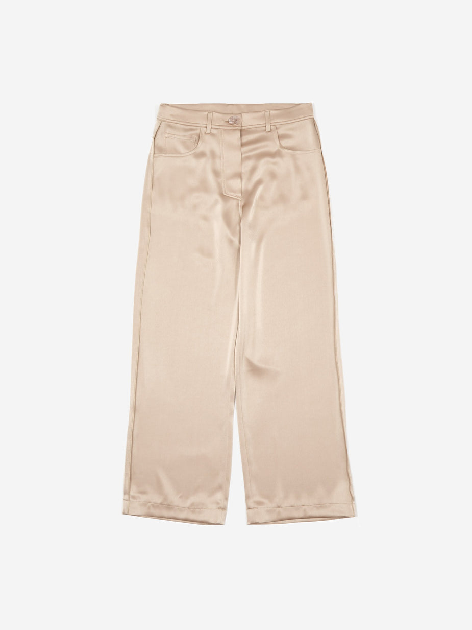 Nanushka Nanushka Marfa Wide Leg Satin Trouser - Himalayan Salt - Other
